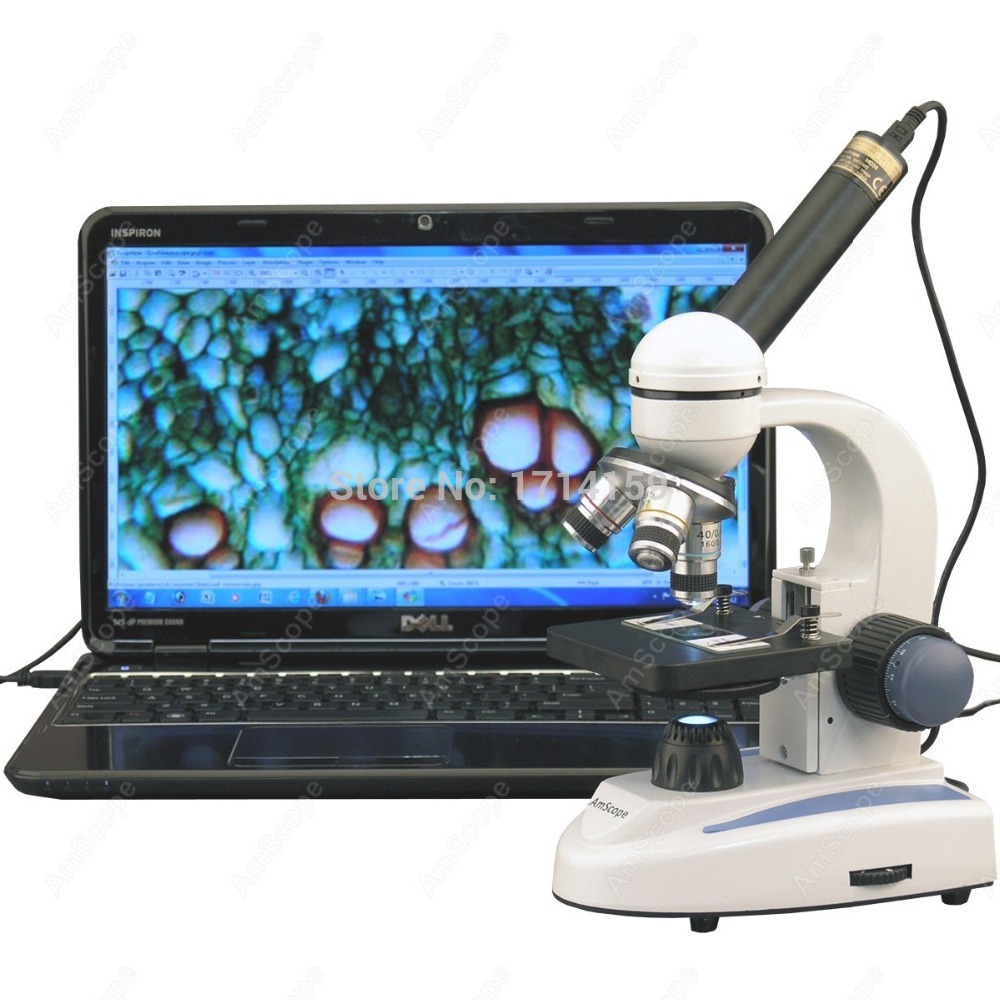 Amscope Microscope Compound 40X-1000X - Микроскоп AmScope серии M158 с вращающейся