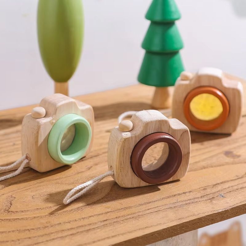 Science Toy - Деревянная мини-лупа в форме камеры: удобная