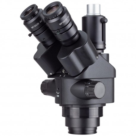 Amscope Microscope Stereo 7X-45X - Тринокулярный микроскоп AmScope 7X-45X, черный, Simul-Focal,